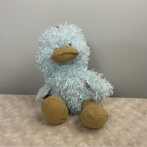 Puli International Blue Duck Plush Stuffed Animal Toy Red Bow Tan Feet
